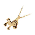 18K Rose Gold Coated Horse Charm Pendant Necklace