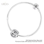 925 Sterling Silver Bracelet Pandora-Style with Zodiac Charm