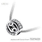 925 Sterling Silver Necklace with Charms Zodiac Pendant