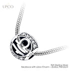 925 Sterling Silver Necklace with Charms Zodiac Pendant