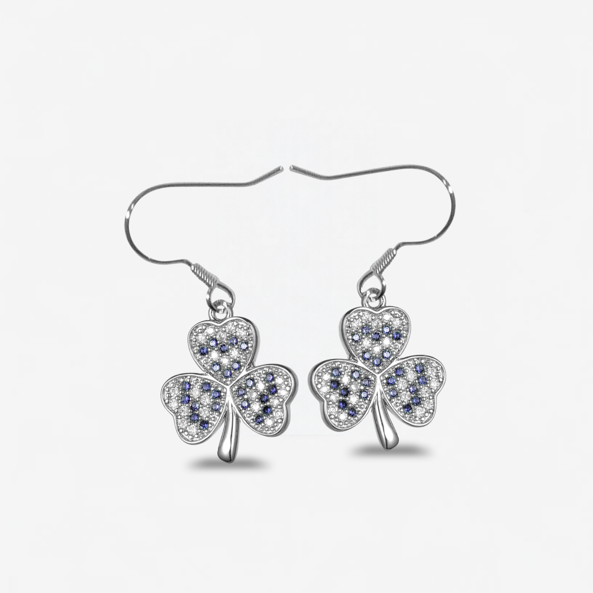 Shamrock Flower Zircon Earrings