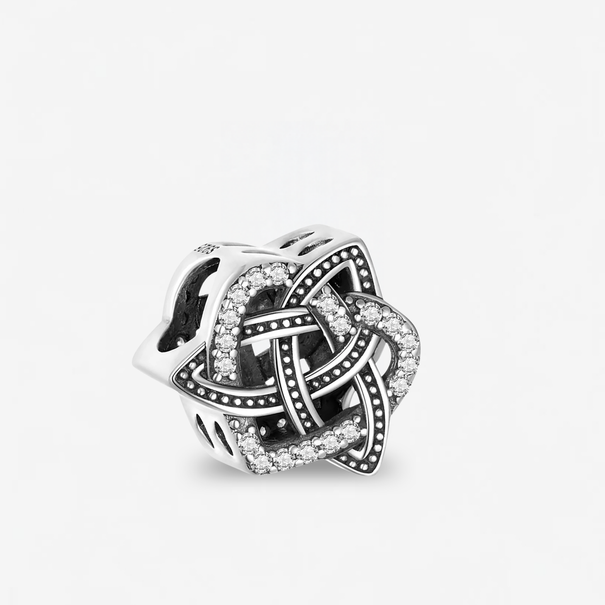 Celtic Trinity Knot Heart CZ