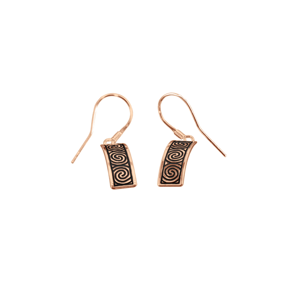 Celtic Newgrange Spirals Enamel Earrings