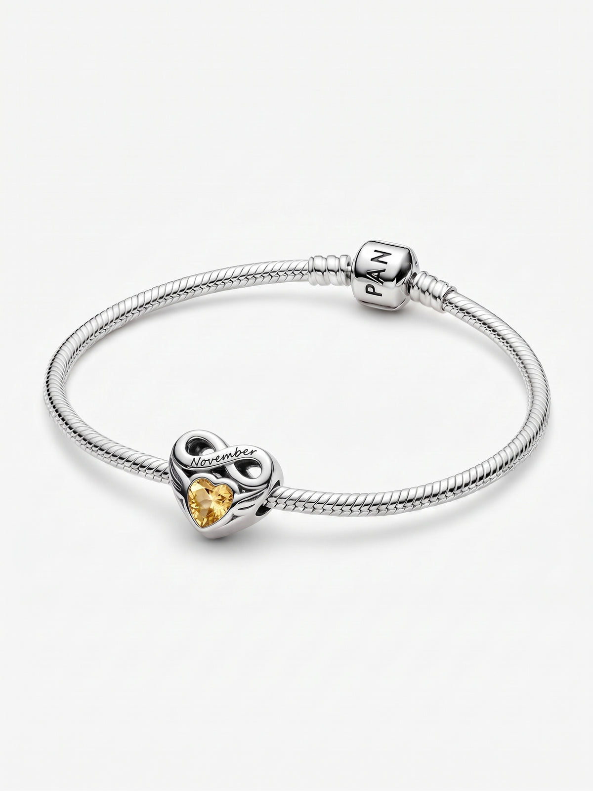 Pandora-Style Celtic Infinity Knot Birthstone Charms Bracelet