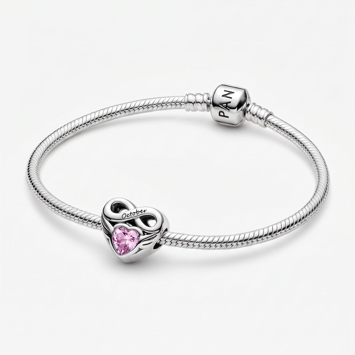 Pandora-Style Celtic Infinity Knot Birthstone Charms Bracelet