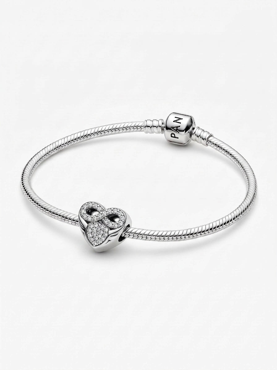 Pandora-Style Celtic Infinity Knot Birthstone Charms Bracelet