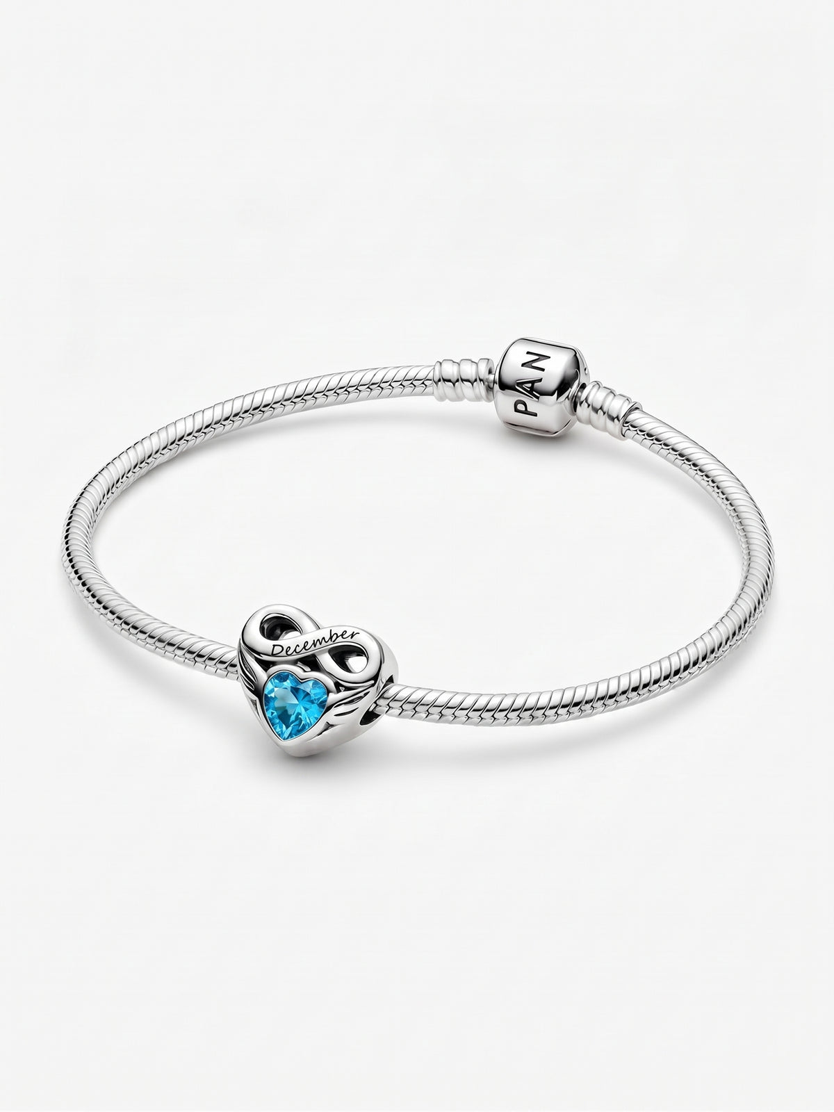 Pandora-Style Celtic Infinity Knot Birthstone Charms Bracelet